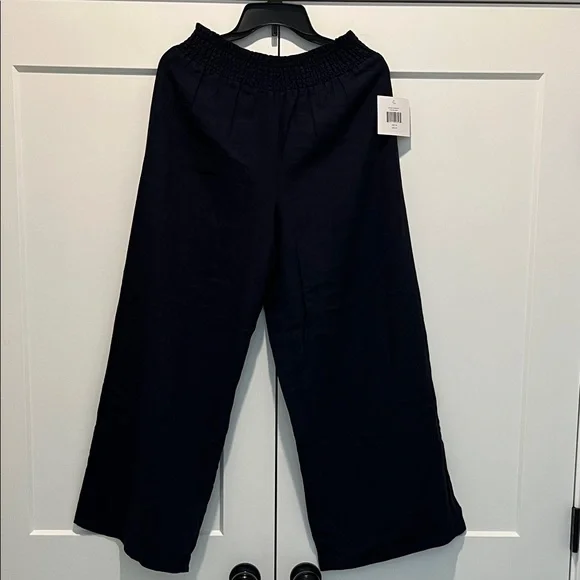 NWT Ellen Tracy Navy Blue Wide-Leg Pants - Picture 1 of 4